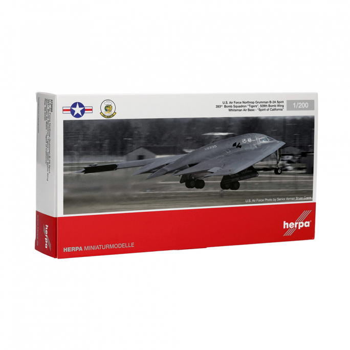 Avion US Air Force Northrop Grumman B-2A Spirit, Gris - Herpa 573092 - 1/200