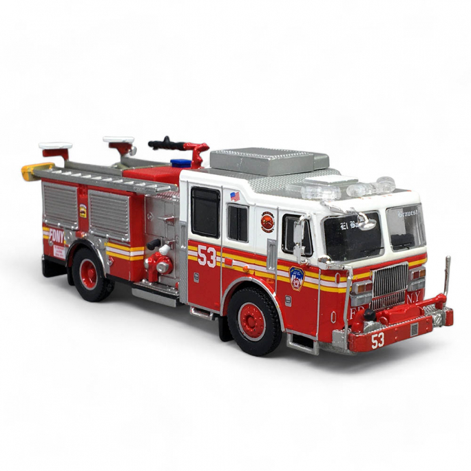Camion de pompiers seagrave marauder II FDNY, Manhattan, Rouge et Blanc 2012 - Pcx87 0681 - 1/87