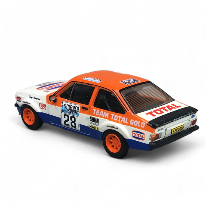 Ford Escort RS 1800 n°28 Rallye RAC Lombard 1979, Blanc, Orange et Bleu - Brekina 19588 - 1/87