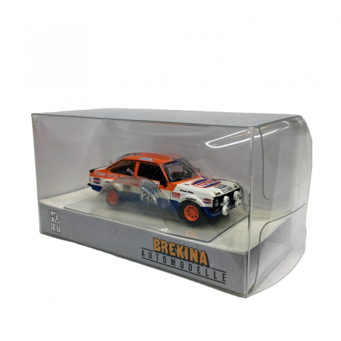 Ford Escort RS 1800 n°28 Rallye RAC Lombard 1979, Blanc, Orange et Bleu - Brekina 19588 - 1/87