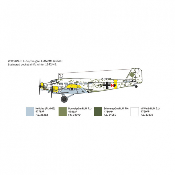 Avion de transport Junkers Ju 52/3m - Italeri 102 - 1/72