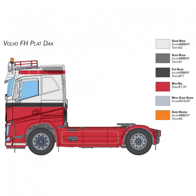 Tracteur Volvo FH Plat Dak - Italeri 3962 - 1/24