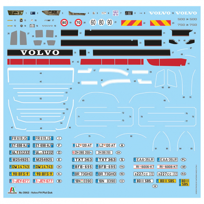 Tracteur Volvo FH Plat Dak - Italeri 3962 - 1/24