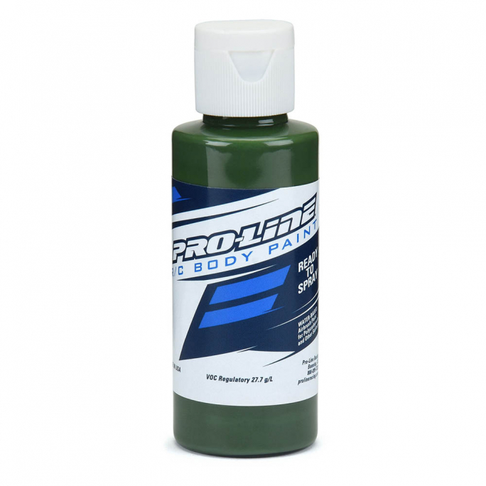 Peinture Aérographe, Carrosseries RC, Vert Militaire, 60ml - Pro Line 6325-08