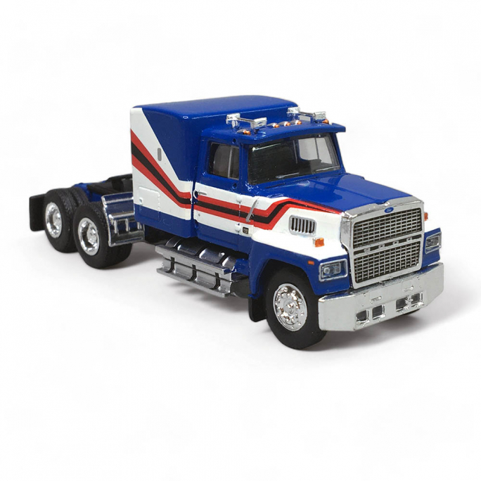 Camion, tracteur Ford LTL 9000, Bleu, Blanc - Brekina 85877 - HO 1/87