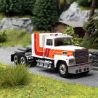 Camion, tracteur Ford LTL 9000, Blanc, Rouge, Orange - Brekina 85876 - HO 1/87