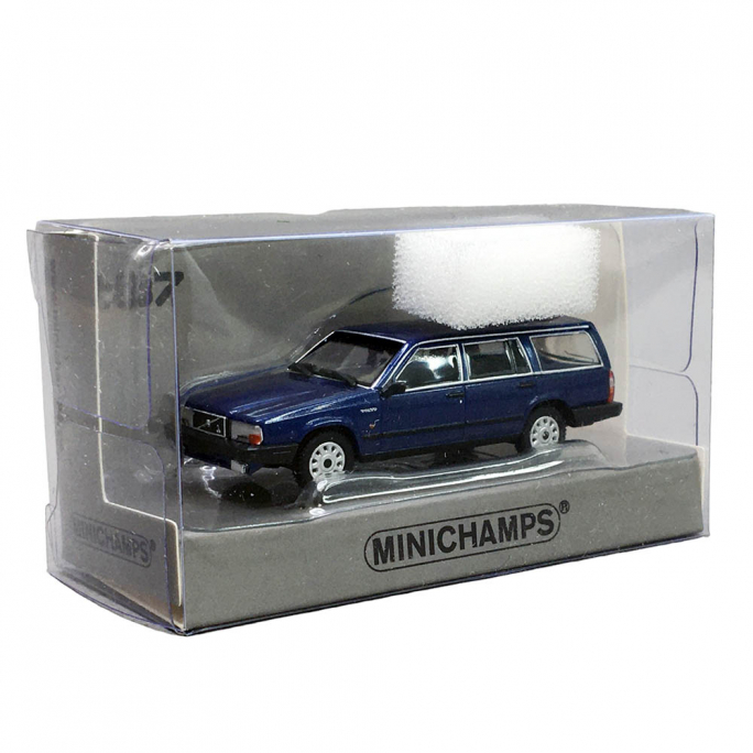 Volvo 740GL Break 1986, Bleu foncé - Minichamps 870171710 - HO 1/87