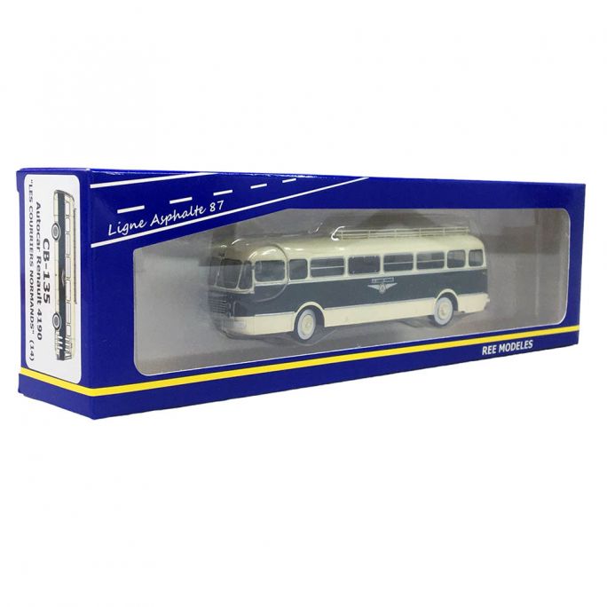 Renault Autocar R4190 "courriers normands", Vert et crème - Ree Modeles RECB135 - HO 1/87