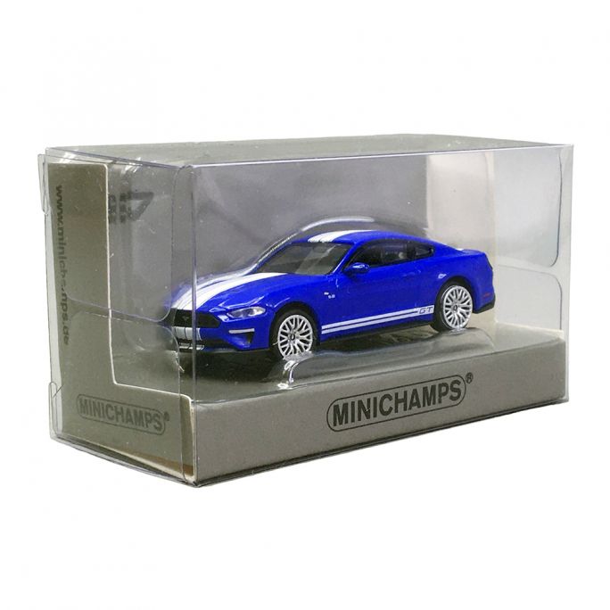 Ford Mustang 2018, Bleu - Minichamps 870087021 - HO 1/87