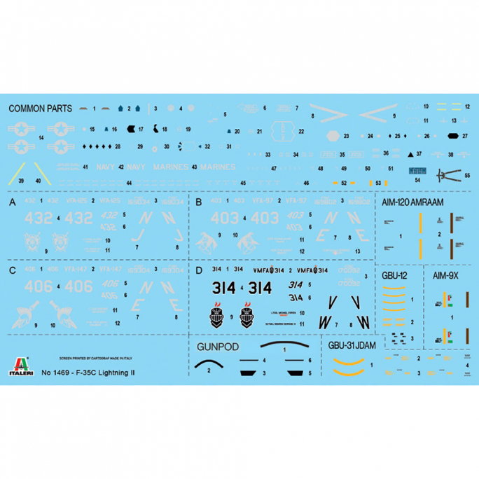Avion F-35C Lightning II, version CATOBAR - Italeri 1469 - 1/72