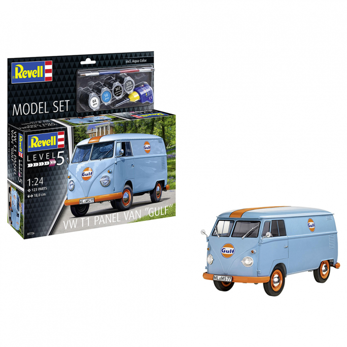 Kit Fourgon VW T1 Panel Van (Gulf décoration) - REVELL 67726 - 1/24