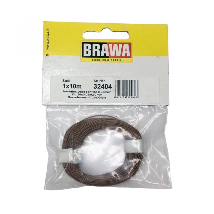 Câble 0,05 mm², Marron, 10 m - BRAWA 32404