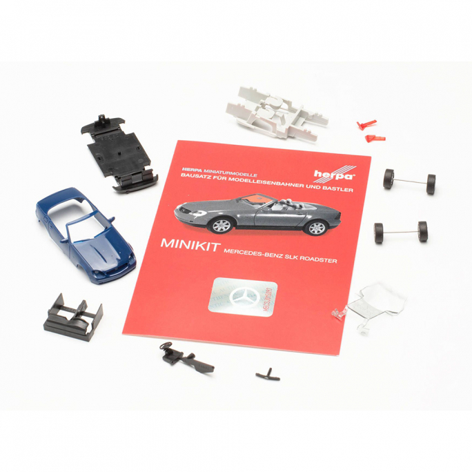 Mercedes benz SLK roadster MINIKIT, bleu - Herpa 012188007 - HO 1/87