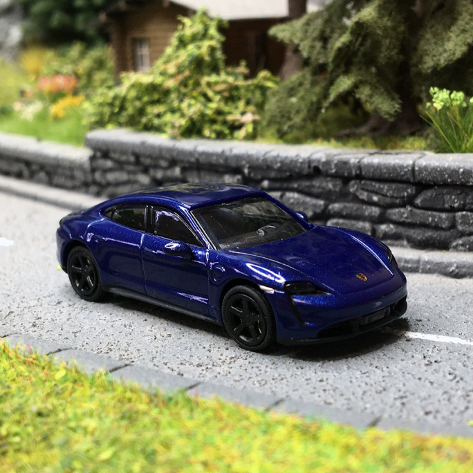 Porsche Taycan Turbo S, Bleu - Minichamps 870068401 - HO 1/87