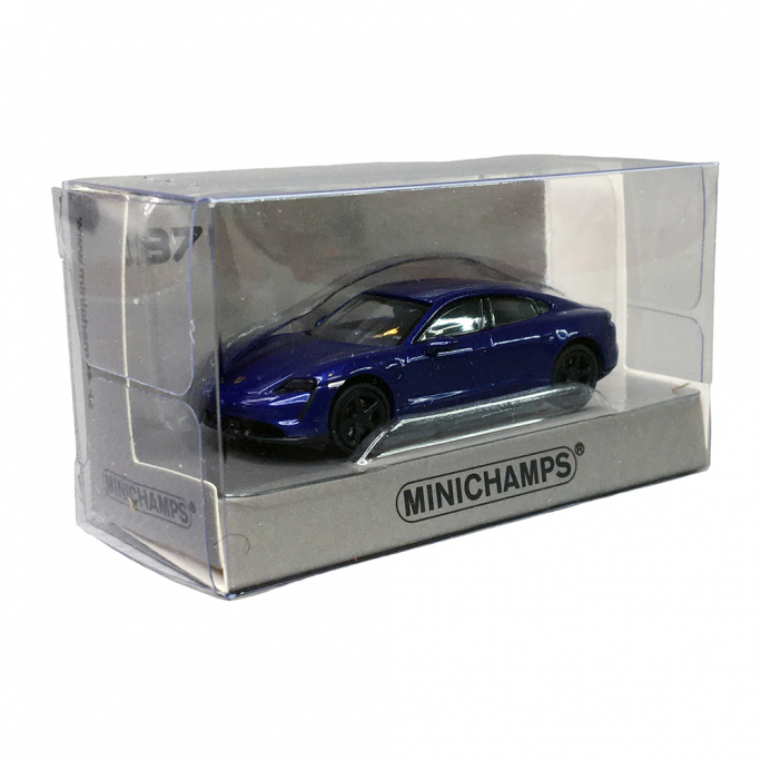 Porsche Taycan Turbo S, Bleu - Minichamps 870068401 - HO 1/87