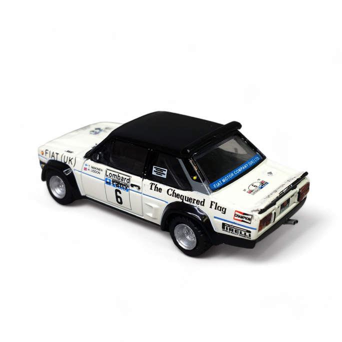 Fiat 131 Abarth n°6, Blanc et noir - Brekina 22660 - HO 1/87