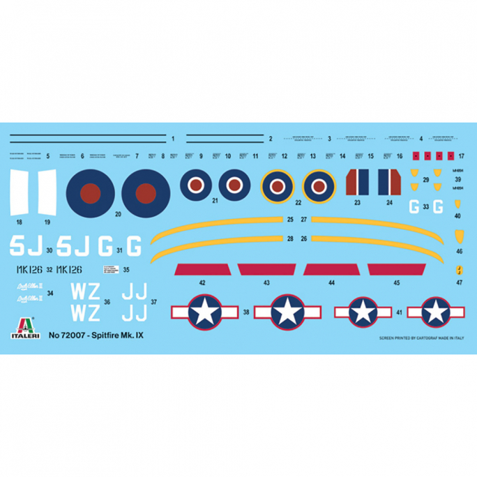Spitfire Mk. IX - Kit de démarrage  - ITALERI 72007 - 1/72