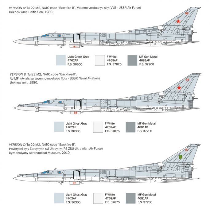 Tu-22M2 Backfire-B - ITALERI 1440 - 1/72