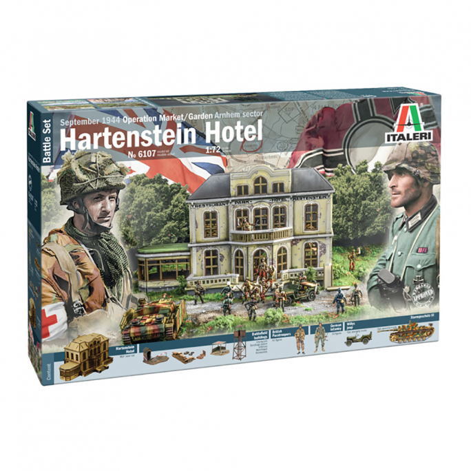 SET DE BATAILLE Hotel Hartenstein,1944, opération Market Garden - ITALERI 6107 - 1/72