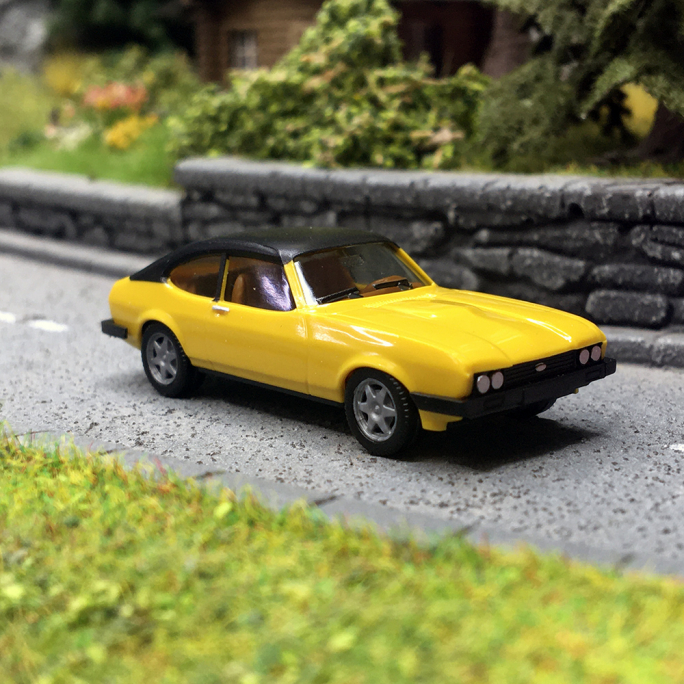 Ford Capri II, Jaune - Herpa 420570-002 - HO 1/87