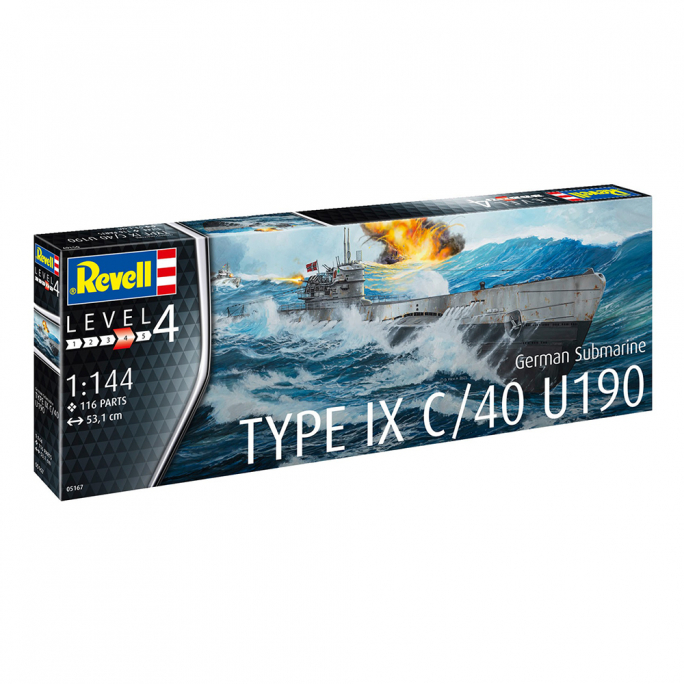 Sous-marin allemand Type IX C/40 (U190) - REVELL 05167 - 1/144