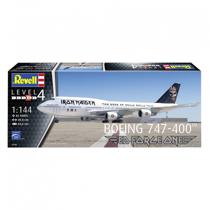 Boeing 747-400 "Ed Force One", licence officielle Iron Maiden - REVELL 03780 - 1/144