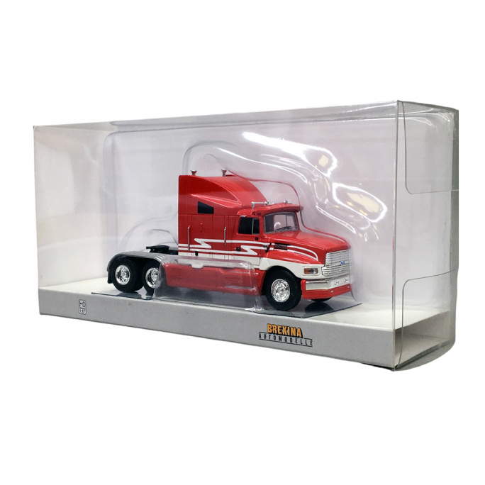 Camion, Ford Aeromax, Rouge Vif & Blanc - Brekina 85901 - HO 1/87