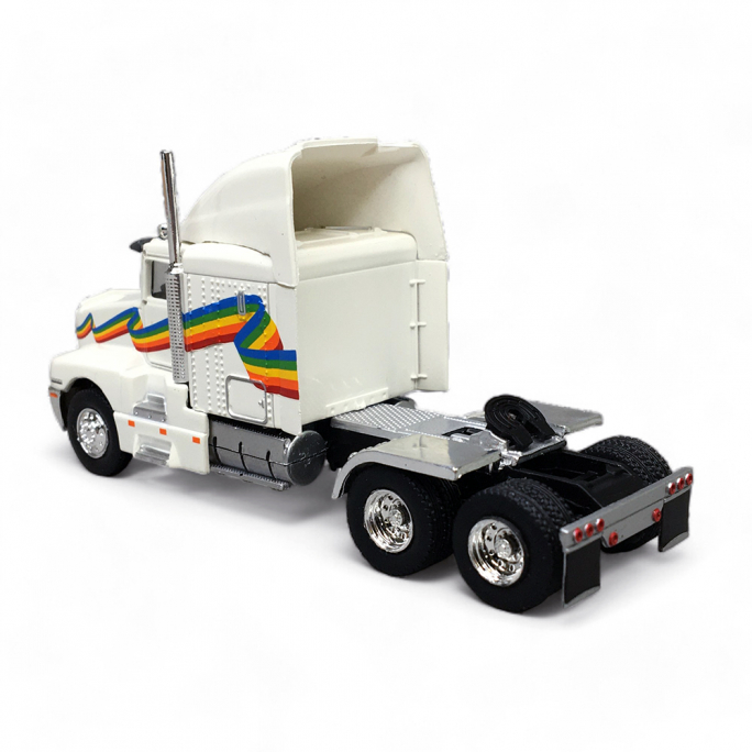 Tracteur Kenworth T 600 Arc En Ciel, Blanc & Coloré - Brekina 85931 - 1/87