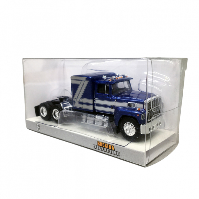 Camion, tracteur Ford CLT 9000, Bleu & Argent - Brekina 85880 - HO 1/87