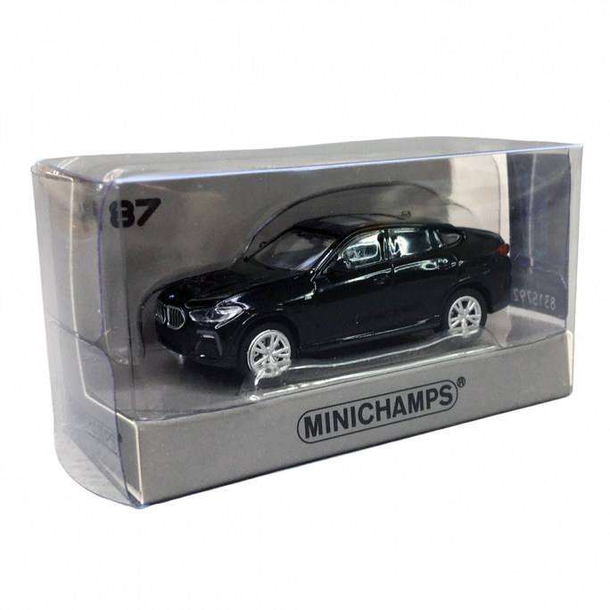 Bmw X6, 2020, Noir métallique - MINICHAMPS 870 020524 - 1/87