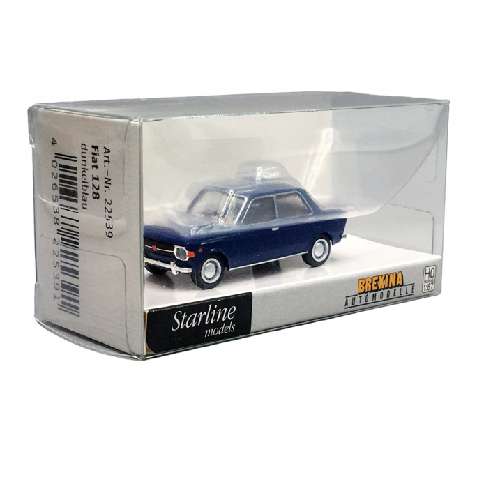 Fiat 128 Dunkelblau, Bleu - Brekina 22539 - HO 1/87