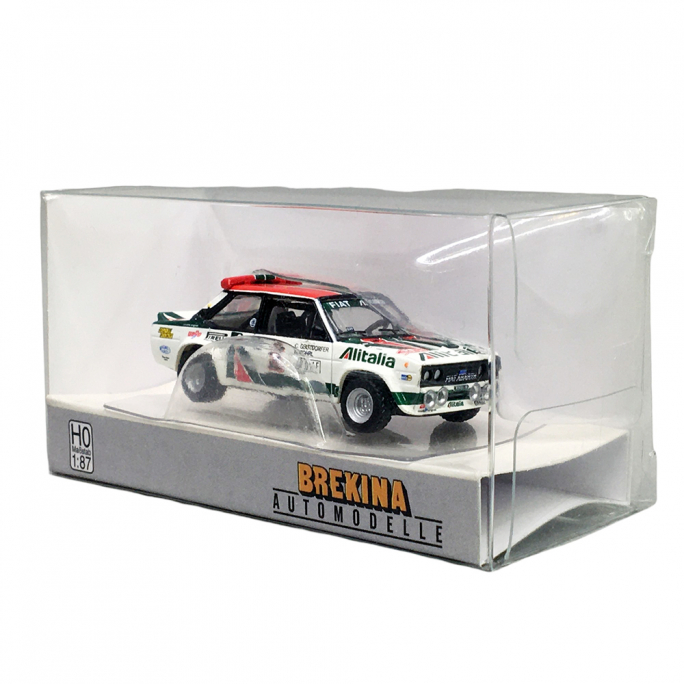 Fiat 131 Abarth, Alitalia N°2 Röhrl Monte Carlo 1978, Blanc - Brekina 22652 - HO 1/87