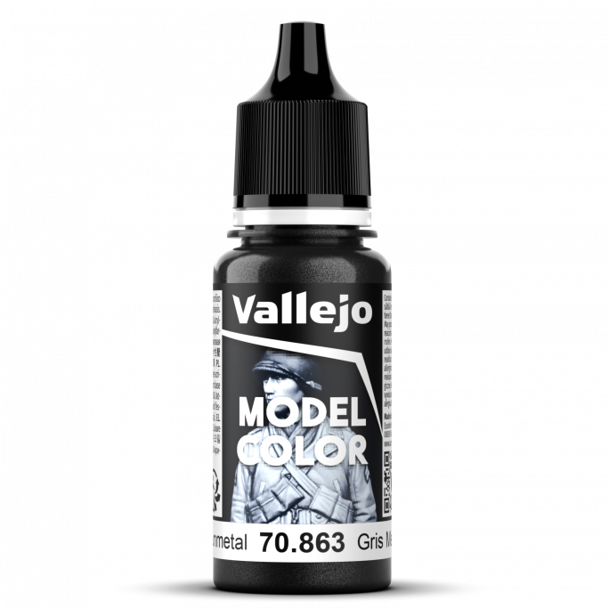 Gun Metal Gris, 18ml Model Color - VALLEJO 70.863