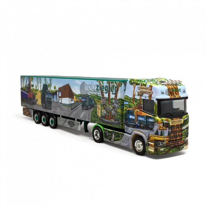 Scania CS 20 HD - Semi-remorque à fond mouvant  « Holz Ziegler » - HERPA 122290 - HO 1/87