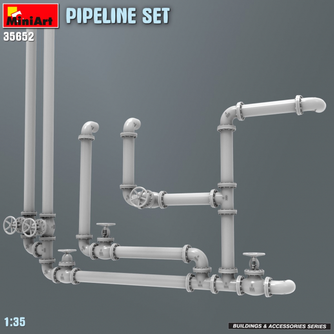 Ensemble de Pipeline, Série Buildings & Accessories - MINIART 35652 - 1/35