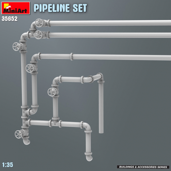 Ensemble de Pipeline, Série Buildings & Accessories - MINIART 35652 - 1/35