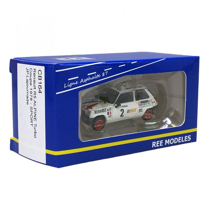 Renault R5 Alpine Turbo 1978, Sport JP Lajournade, Blanc - REE CB-164 - HO 1/87