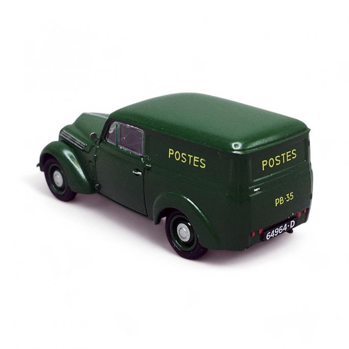 Renault Juvaquatre Fourgon tôlé "Postes", Vert - REE CB-168 - HO 1/87