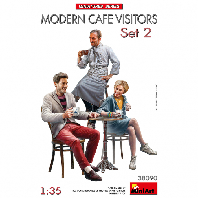 Café Moderne Visiteurs Set 2, Miniatures Series - MINIART 38090 - 1/35