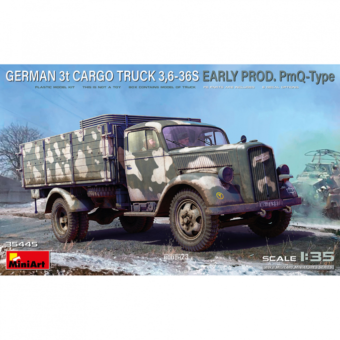 Camion de transport Allemand 3t, WW II Military Miniatures Series - MINIART 35445 - 1/35