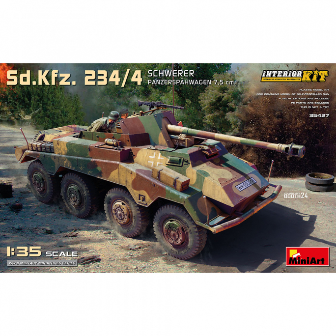 Sd.Kfz. 234/4 Schwerer Panzerpâhwagen 7,5 cm. Kit Intérieur, WW II Military Miniatures Series - MINIART 35427 - 1/35