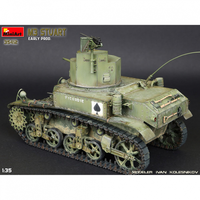 M3 Stuart Première Production, WW II Military Miniatures Series - MINIART 35412 - 1/35