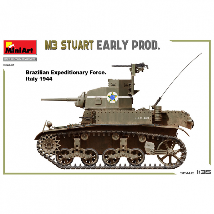 M3 Stuart Première Production, WW II Military Miniatures Series - MINIART 35412 - 1/35