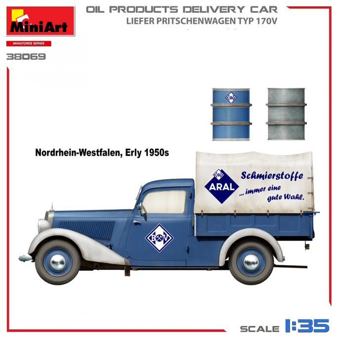 Voiture de livraison de produits petroliers, Miniatures Series - MINIART 38069 - 1/35