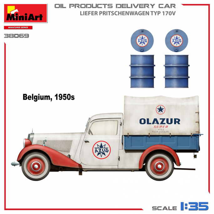 Voiture de livraison de produits petroliers, Miniatures Series - MINIART 38069 - 1/35