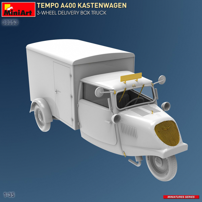 Camion de livraison à 3 roues tempo A400 kastenwagen, Miniatures Series - MINIART 38053 - 1/35