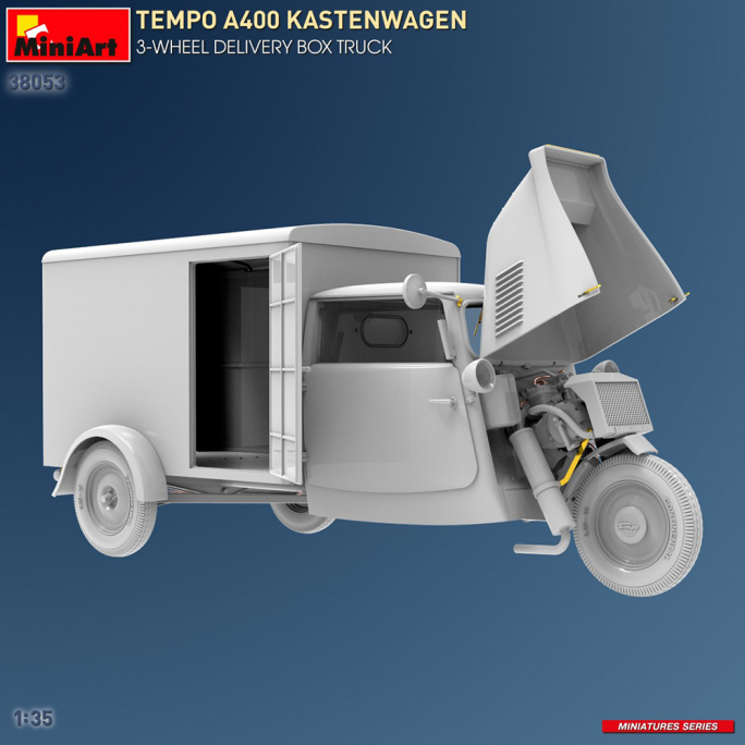 Camion de livraison à 3 roues tempo A400 kastenwagen, Miniatures Series - MINIART 38053 - 1/35