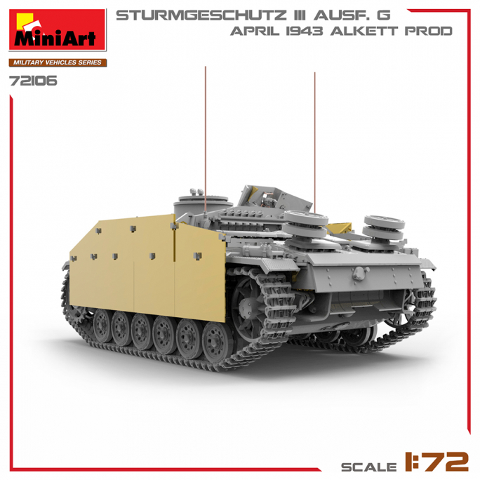 Sturmgeschutz III Ausf.g Avril 1943 Alkett prod. , Military Vehicules Series - MINIART 72106 - 1/35