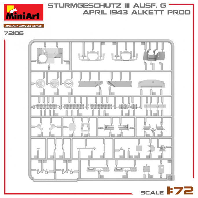 Sturmgeschutz III Ausf.g Avril 1943 Alkett prod. , Military Vehicules Series - MINIART 72106 - 1/35