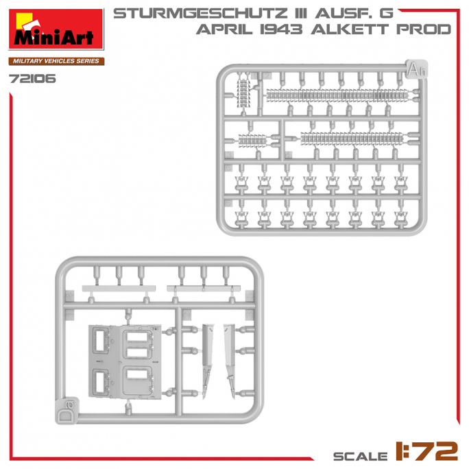 Sturmgeschutz III Ausf.g Avril 1943 Alkett prod. , Military Vehicules Series - MINIART 72106 - 1/35